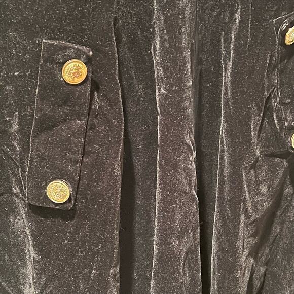 FeiInVan Velvet Midi Dress Small Black Button Up Cosplay Costume Anime Character - Picture 8 of 9